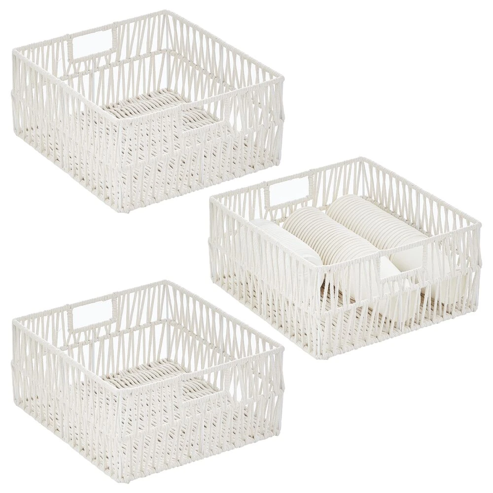 Cotton Rope Basket 13 X 12 X 6 2 Cotton Rope Basket 13 X 12 X 6 - Image 2