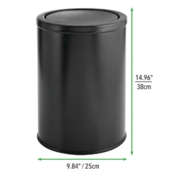 18-Liter Swing Lid Trash Can -Home storage 1000 BLOGSquare JPG 21799MDBST Dimensions
