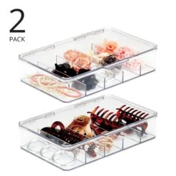 2-Piece Stackable Bathroom Bins 7 X 11 X 3 -Home storage 1000 BLOGSquare JPG 24418MDBST Outline