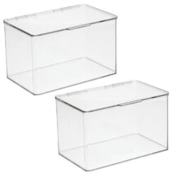 Hinged-Lid Kitchen Storage Box 7 X 11 X 6.5 -Home storage 1000 BLOGSquare JPG 3922MDK Outline 1