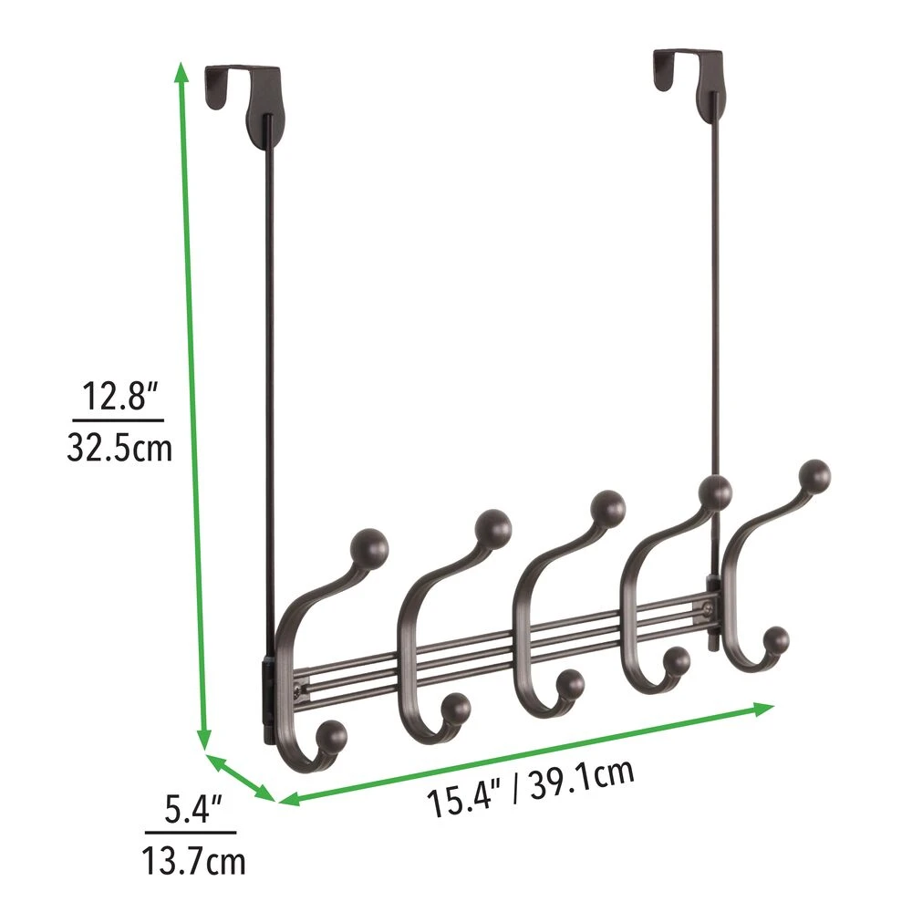 10-Hook Over-the-Door Or Wall Mount Hook Rack 6 10-Hook Over-the-Door Or Wall Mount Hook Rack - Image 6