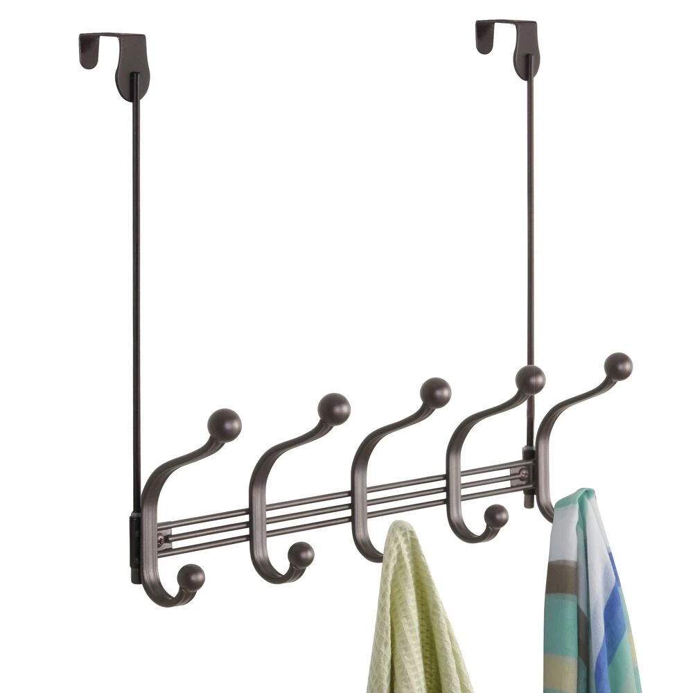 10-Hook Over-the-Door Or Wall Mount Hook Rack 1 10-Hook Over-the-Door Or Wall Mount Hook Rack