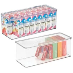 Hinged-Lid Kitchen Storage Box 5.75 X 13 X 5