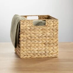 Water Hyacinth Cube Basket 10.5 X 10.5 X 10.5