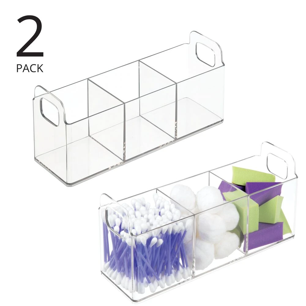 3-Section Cosmetic Organizer Caddy 4 3-Section Cosmetic Organizer Caddy - Image 4