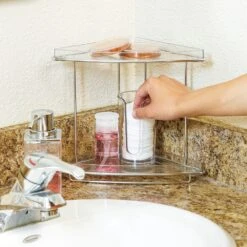 2-Tier Corner Bathroom Organizer -Home storage 1000 BLOGSquare JPG Clarity.LuciVanityOrganizers Environment