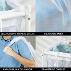 Laundry Sorter Hamper 7 Laundry Sorter Hamper -Home storage 1000 BLOGSquare JPG MeshHamper Detail