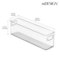 Narrow Stackable Kitchen Bin 15.5 X 3.75 X 4.75 12 Narrow Stackable Kitchen Bin 15.5 X 3.75 X 4.75 -Home storage 1000 BLOGSquare JPG RFQ8341clear Dimensions f64d730a cb50 42fd bad9 d29e155441a7