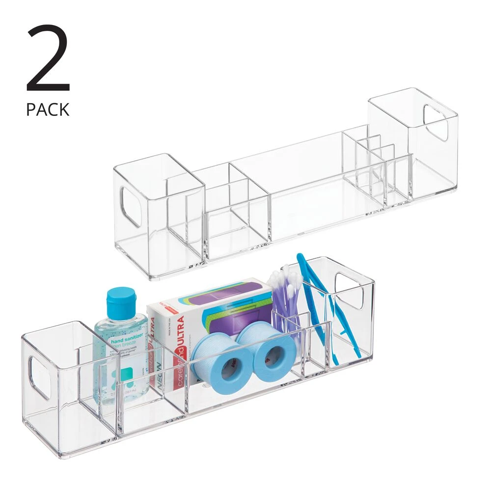 Divided Bathroom Bin With Handles 3 X 12 X 3 4 Divided Bathroom Bin With Handles 3 X 12 X 3 - Image 4