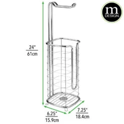 Toiler Paper Holder Stand With 3-Roll Reserve -Home storage 1000 Square JPG 00902MDBST Dimensions