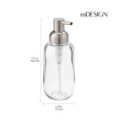 Round Refillable Liquid Soap Dispenser -Home storage 1000 Square JPG 00989MDBA Dimensions 1