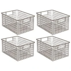 Wire Pantry Basket With Handles 12 X 9 X 6 -Home storage 1000 Square JPG 01242MDK 1