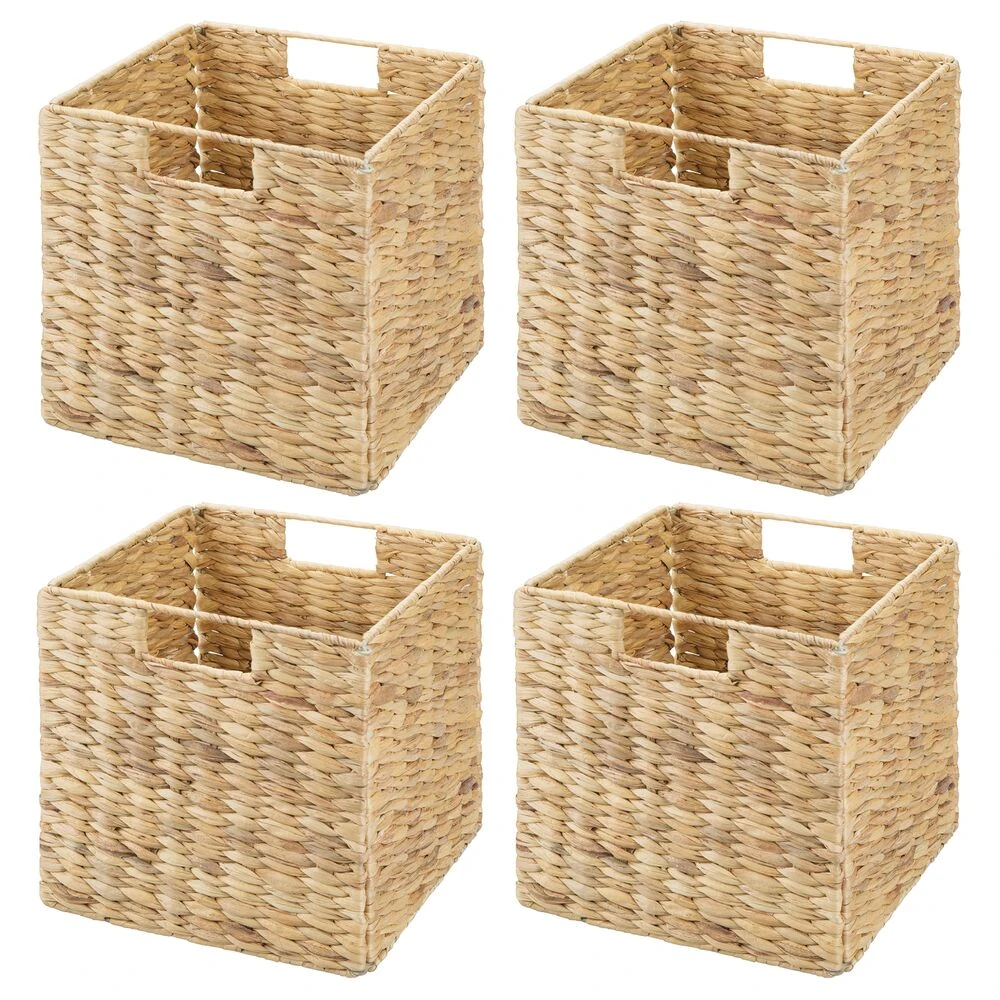Water Hyacinth Cube Basket 10.5 X 10.5 X 10.5 12 Water Hyacinth Cube Basket 10.5 X 10.5 X 10.5 - Image 12