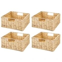 Water Hyacinth Basket 10.5 X 10.5 X 5