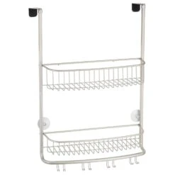 Over-the-Door Shower Caddy With 8 Hooks -Home storage 1000 Square JPG 02539MDBST.PT06