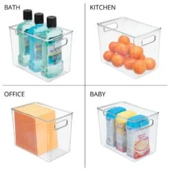 Kitchen Storage Bin With Handles 10 X 6.5 X 8 -Home storage 1000 Square JPG 02685MDK Detail