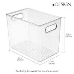 Kitchen Storage Bin With Handles 10 X 6.5 X 8 -Home storage 1000 Square JPG 02685MDK Dimensions