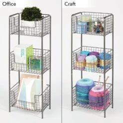 3-Tier Wire Basket Stand -Home storage 1000 Square JPG 02705MDBST Detail