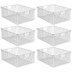 Wire Pantry Basket With Handles 16 X 12 X 6 -Home storage 1000 Square JPG 02912MDK new