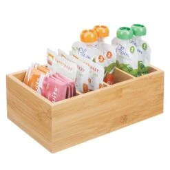 4-Section Bamboo Bin 6 X 11 X 3.5