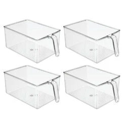 Bin With Pull Handle 12 X 7 X 5 -Home storage 1000 Square JPG 03227MDK.PT01