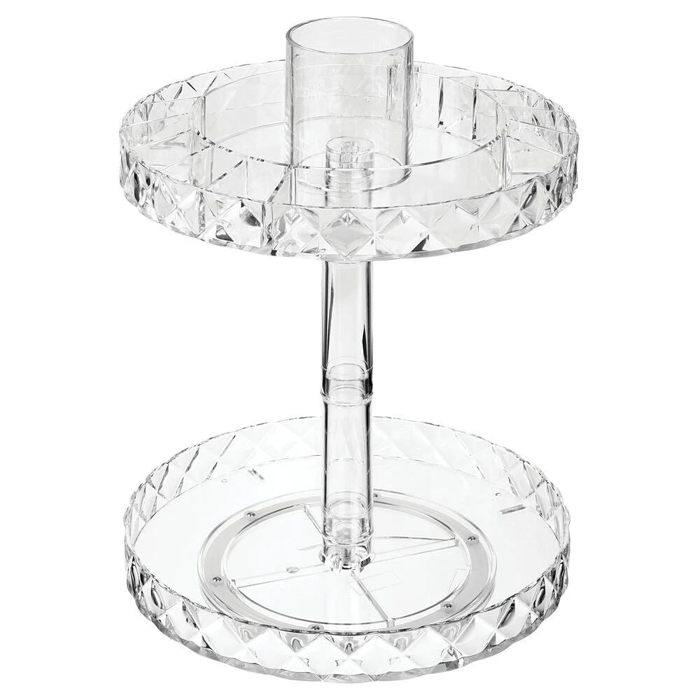 10" Acrylic 2-Tier Rotating Makeup Organizer 2 10" Acrylic 2-Tier Rotating Makeup Organizer - Image 2