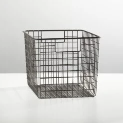 Wire Pantry Basket With Handles 12 X 9 X 8 23 Wire Pantry Basket With Handles 12 X 9 X 8 -Home storage 1000 Square JPG 03571MDK SellShot