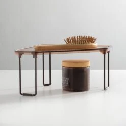 Stackable Corner Bathroom Shelf Riser -Home storage 1000 Square JPG 03666MDBST SellShot