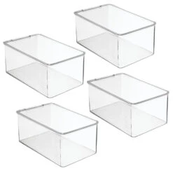Clear Stackable Shoe Box 12.75 X 7.25 X 5 14 Clear Stackable Shoe Box 12.75 X 7.25 X 5 -Home storage 1000 Square JPG 03713MDP.PT01