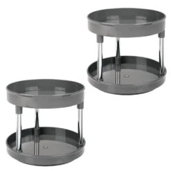 2-Tier Lazy Susan Turntable -Home storage 1000 Square JPG 04459MDK.PT01