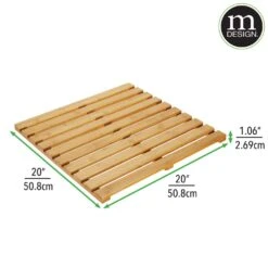 Bamboo Bath Mat -Home storage 1000 Square JPG 04594MDBA Dimensions