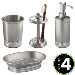 4-Piece Stainless Steel Bathroom Accessories Set -Home storage 1000 Square JPG 0489MDBA.MAIN