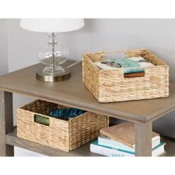 Water Hyacinth Basket 10.5 X 10.5 X 5 -Home storage 1000 Square JPG 04930