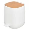 5-Liter Step Trash Can With Bamboo Lid