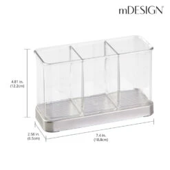 3-Section Cutlery Caddy -Home storage 1000 Square JPG 06103MDK Dimensions