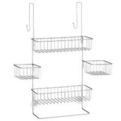 Over-the-Door Shower Caddy With Baskets And Towel Bar 14 Over-the-Door Shower Caddy With Baskets And Towel Bar -Home storage 1000 Square JPG 06124MDBST.PT08