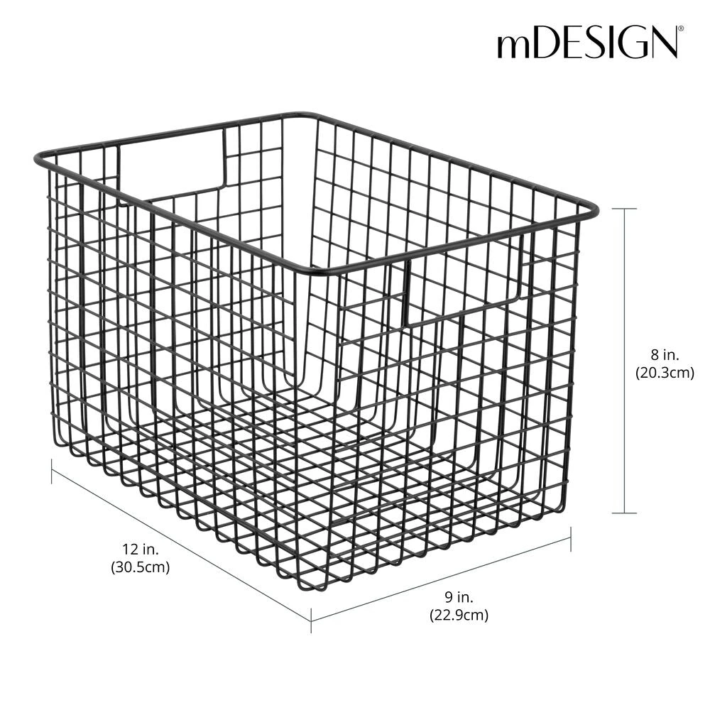 Wire Pantry Basket With Handles 12 X 9 X 8 7 Wire Pantry Basket With Handles 12 X 9 X 8 - Image 7
