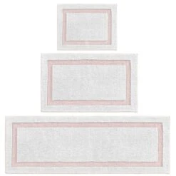 Non-Slip Border Bath Rug Set