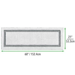 Non-Slip Border Bath Runner -Home storage 1000 Square JPG 06266MDBST.PT02