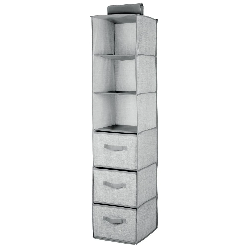 3-Shelf Hanging Closet Organizer With Drawers 2 3-Shelf Hanging Closet Organizer With Drawers - Image 2