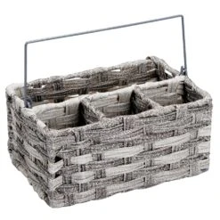 Woven Plastic Cutlery Caddy -Home storage 1000 Square JPG 06720MDK.PT06