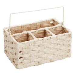 Woven Plastic Cutlery Caddy -Home storage 1000 Square JPG 06721MDK.PT06