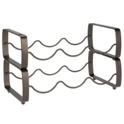3-Bottle Stackable Wine Rack 8 3-Bottle Stackable Wine Rack -Home storage 1000 Square JPG 06910MDK Outline