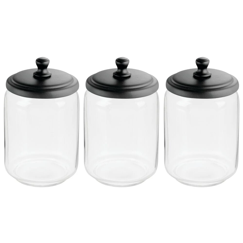 Glass Bathroom Canisters 2 Glass Bathroom Canisters - Image 2