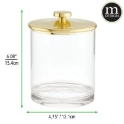 Round Acrylic Canister -Home storage 1000 Square JPG 07201MDBA Dimensions