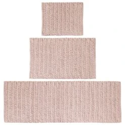 Cotton Braided Bath Mat Set
