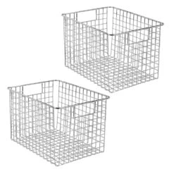 Wire Pantry Basket With Handles 12 X 9 X 8 30 Wire Pantry Basket With Handles 12 X 9 X 8 -Home storage 1000 Square JPG 07603MDCO.PT02