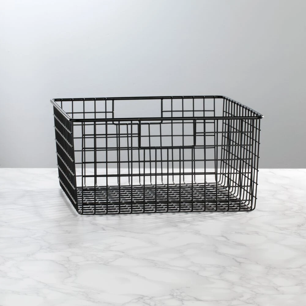 Wire Pantry Basket With Handles 12 X 12 X 6 2 Wire Pantry Basket With Handles 12 X 12 X 6 - Image 2
