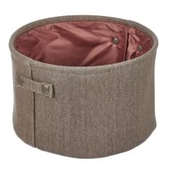 Round Cotton Bin With Handles 12 X 12 X 8 -Home storage 1000 Square JPG 08079MDBST.PT08