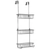 3-Tier Over-the-Door Shower Caddy With 2 Hooks
